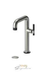 Tall single lavatory faucet with (W/O overflow) drain Bellacio-F brushed gold