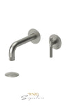 Wall mount lavatory faucet with (W/O overflow) drain Bellacio-C brushed gold