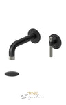 Wall mount lavatory faucet with (W/O overflow) drain Bellacio-C brushed gold