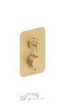 T-Box valve 2 fcts pres bal Bellacio-F brushed gold