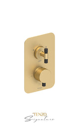 T-Box valve 2 fcts pres bal Bellacio-F brushed gold