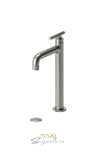 Tall single lavatory faucet with (overflow) drain Bellacio-C brushed gold