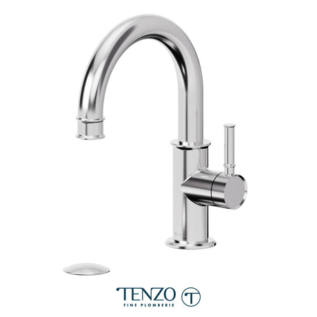 Alyss single hole lavatory faucet with (overflow) drain