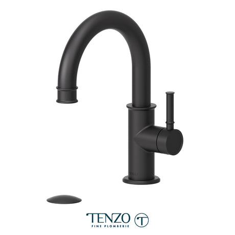 Alyss single hole lavatory faucet with (overflow) drain