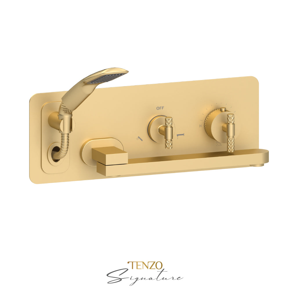 Trim for wall mount tub faucet with swivel spout Bellacio-C brushed gold