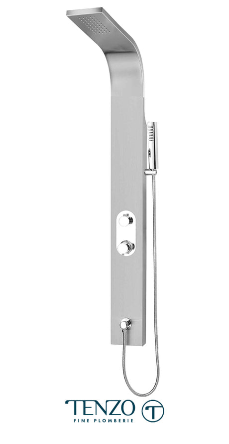 Evolo stainless steel shower column — 2 functions, pressure balanced / diverter