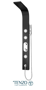 Evolo stainless steel shower column — 3 jets, pressure balanced / diverter