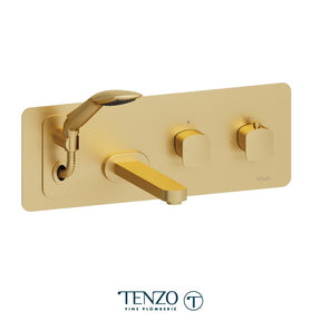 Trim for wall mount tub faucet with retractable hose Delano