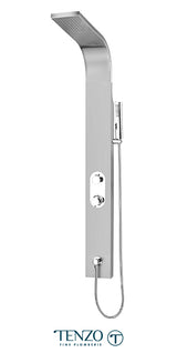 Evolo stainless steel shower column — 2 functions, pressure balanced / diverter