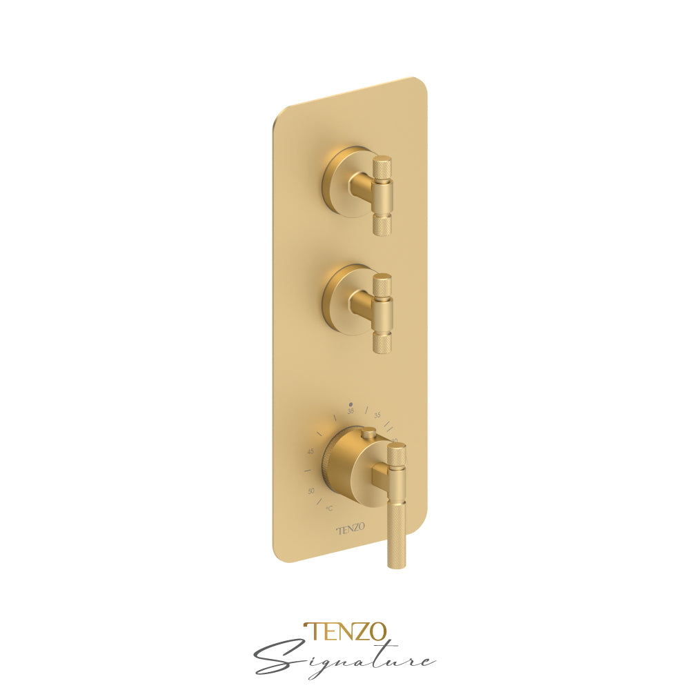 Trim for Extenza valve 2 fcts thermo Bellacio-F brushed gold