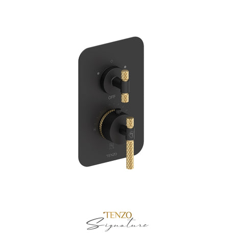 Trim for T-box valve 2 fcts thermo Bellacio-C brushed gold