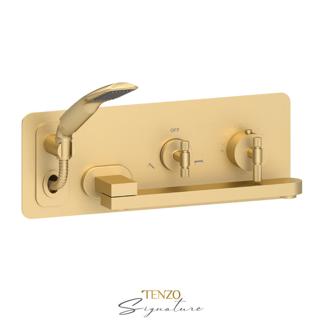 Trim for wall mount tub faucet with swivel spout Bellacio-F brushed gold