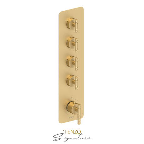 Trim for Extenza valve 4 fcts thermo Bellacio-C brushed gold
