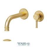 Trim for Alyss wall mount lavatory faucet 2 ing plates with W/O (overflow) drain
