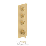 Trim for Extenza valve 3 fcts thermo Bellacio-F brushed gold