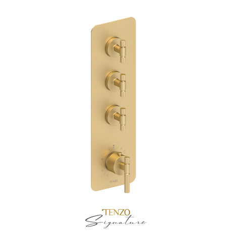 Trim for Extenza valve 3 fcts thermo Bellacio-F brushed gold