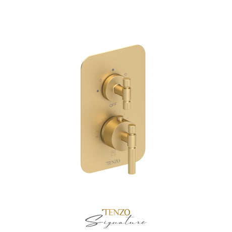 Trim for T-box valve 3 fcts thermo Bellacio-F brushed gold