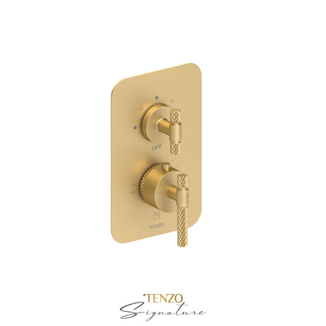 Trim for T-box valve 3 fcts thermo Bellacio-C brushed gold