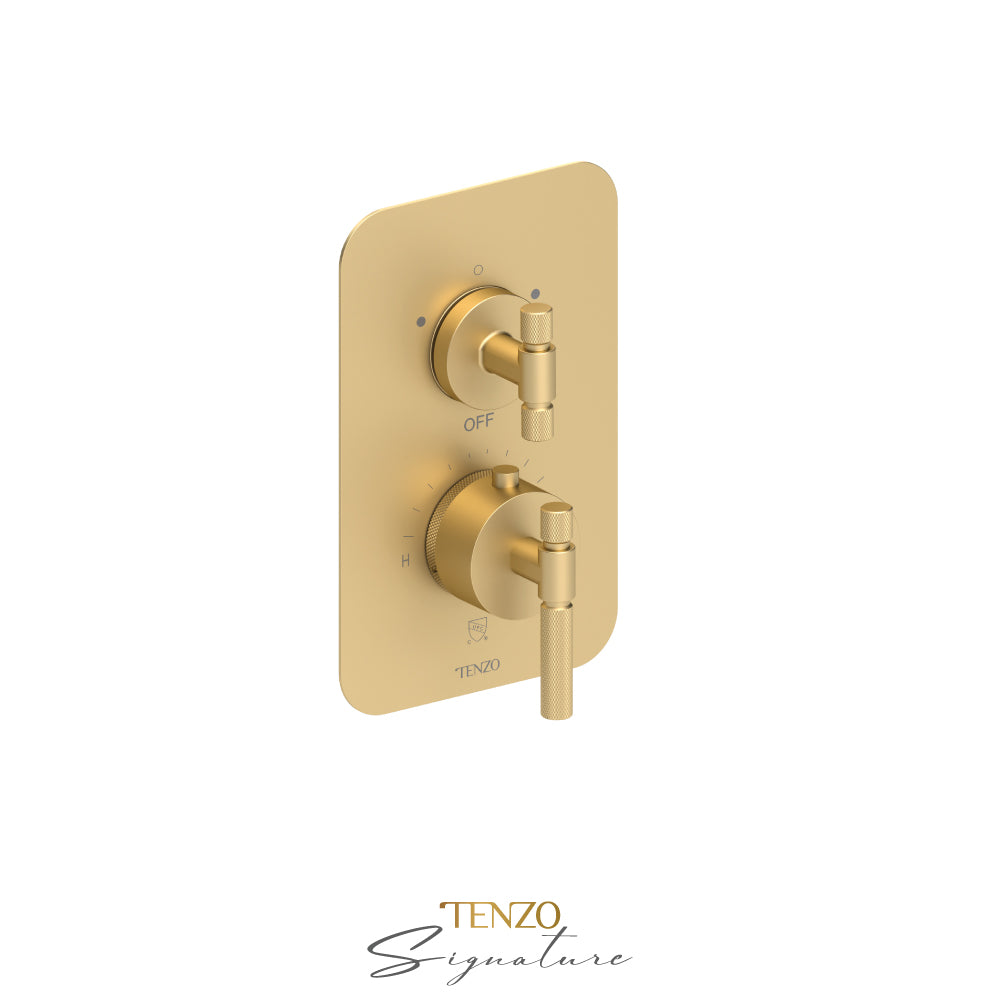 Trim for T-box valve 2 fcts thermo Bellacio-F brushed gold