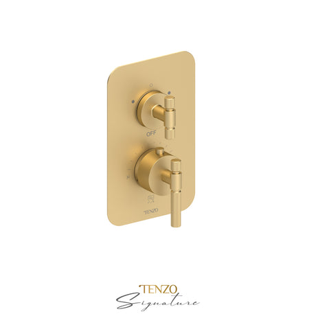 Trim for T-box valve 2 fcts thermo Bellacio-F brushed gold