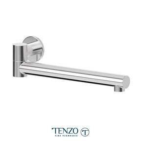 Wall mount swivel spout 30cm [12in] brass