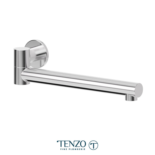 Wall mount swivel spout 30cm [12in] brass