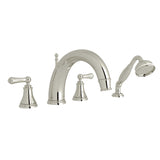 Georgian Era 4-Hole Deck-mount Tub Filler With C-Spout