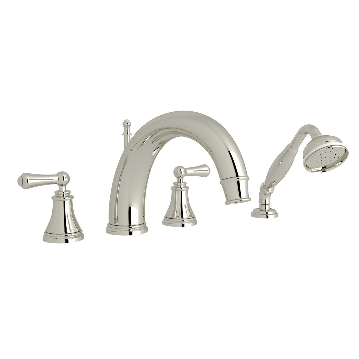 Georgian Era 4-Hole Deck Mount Tub Filler With C-Spout