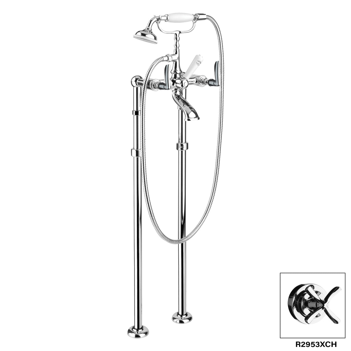 Floor Mount Tub Filler - Manhattan R2953L