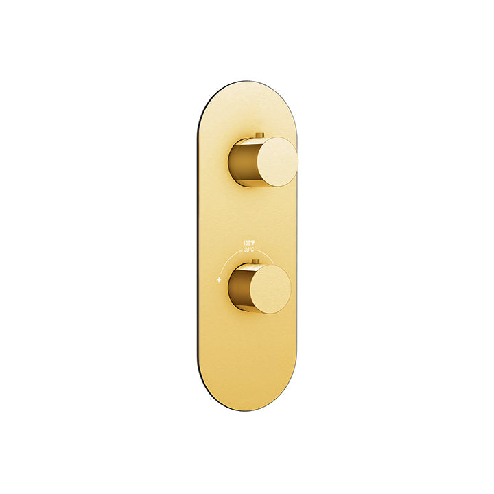 Round trim set for TURBO thermostatic valve 2-way, 1 function at a time