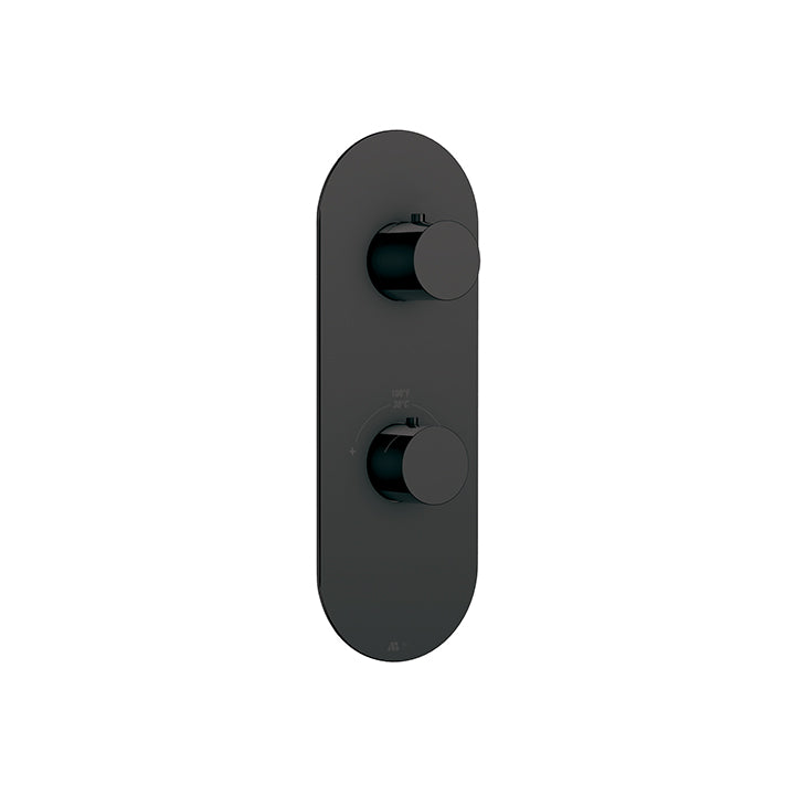 Round trim set for TURBO thermostatic valve 3-way, 1 function at a time