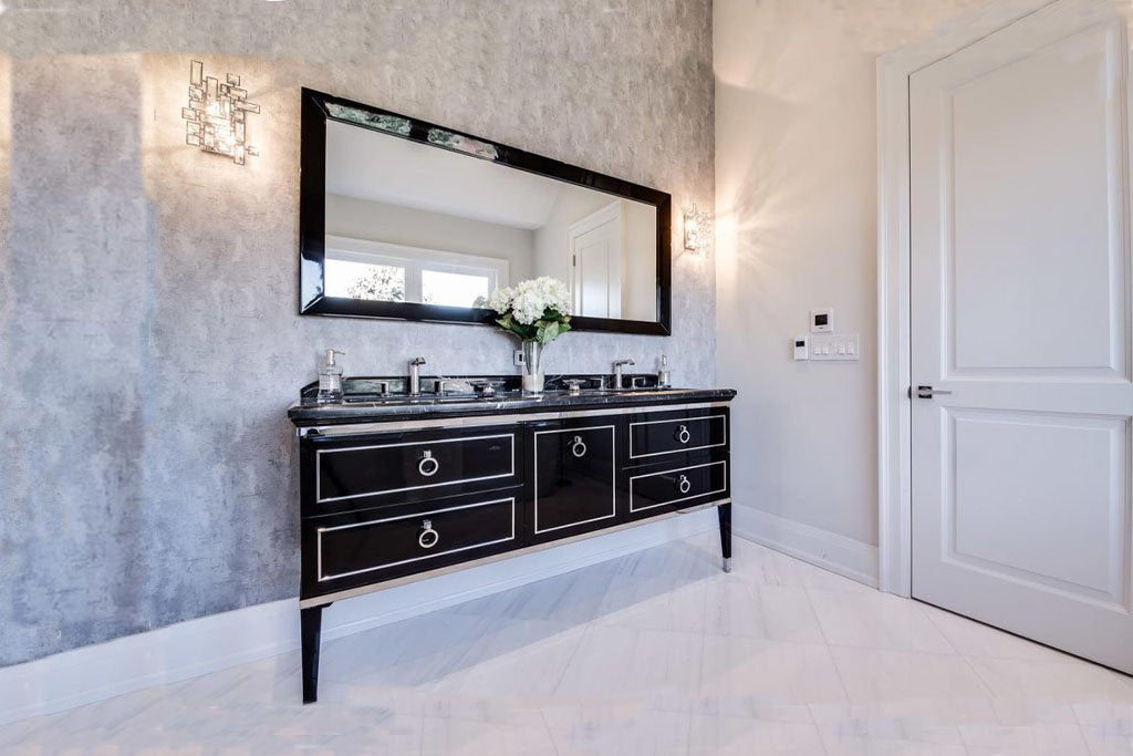 Raphael 71" Floor Standing Black And Chrome