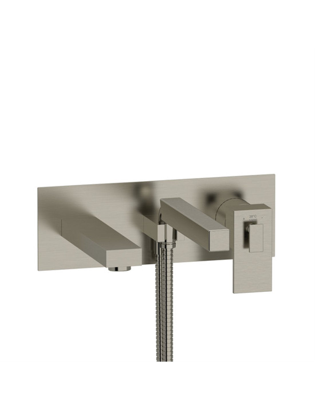 Riobel Kubik TUS21 Wall Mount Type T/P - Thermo/Pressure Balance Coaxial Tub Filler Trim With Handshower