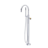 Eclissi™ Single Hole Floor-mount Tub Filler Trim With C-Spout