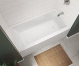 Rubix 6032 AFR Acrylic Alcove Left-Hand Drain Bathtub in White