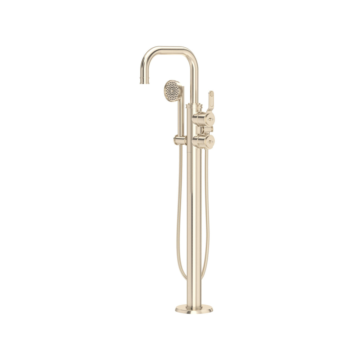 Armstrong Single Hole Floor-mount Tub Filler Trim With U-Spout