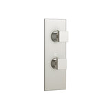 Square trim set for TURBO thermostatic valve 3-way, shared functions