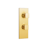 Square trim set for TURBO thermostatic valve 2-way, 1 function at a time