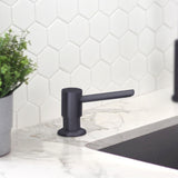 Stainless Steel Soap Dispenser for Kitchen Sink. Pump Liquid Hand Lotion Dispenser