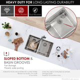 STYLISH 31 inch Double Bowl Undermount Stainless Steel Kitchen Sink