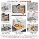 STYLISH 30 inch Single Bowl Undermount and Drop-in Stainless Steel Kitchen Sink