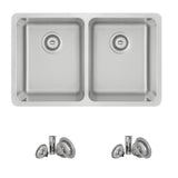 STYLISH 29 inch Double Bowl Undermount and Drop-in Stainless Steel Kitchen Sink