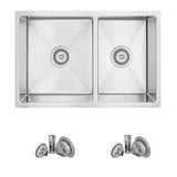 Dual Mount 25 inch 60/40 Double Bowl Kitchen Sink