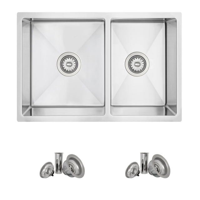 Dual Mount 25 inch 60/40 Double Bowl Kitchen Sink