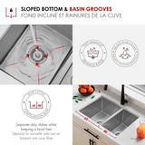 Dual Mount 25 inch 60/40 Double Bowl Kitchen Sink