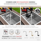 Concealed Dual Mount 20 inches Utility Sink, 1-Hole Prep Sink with Dura-Tek