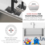 Undermount 30 inches Single Bowl Workstation Kitchen Sink with Accessories
