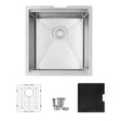 Undermount 18 inch Single Bowl Workstation Kitchen Sink with Cutting Board