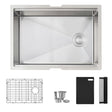 Undermount 27 inch Single Bowl Workstation kitchen Sink with Accessories