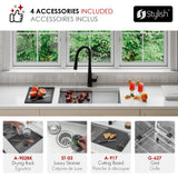 Undermount 27 inch Single Bowl Workstation kitchen Sink with Accessories